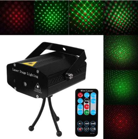 Mini Projector Stage Laser Light Voice Control Function with Remote