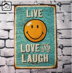 Live Love Laugh Vintage Metal Tin Sign