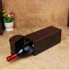 Archaistic Portable Wood Wine Box